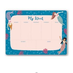 🌻4/$20 Studio Oh! Mermaid Weekly Desk Pad
